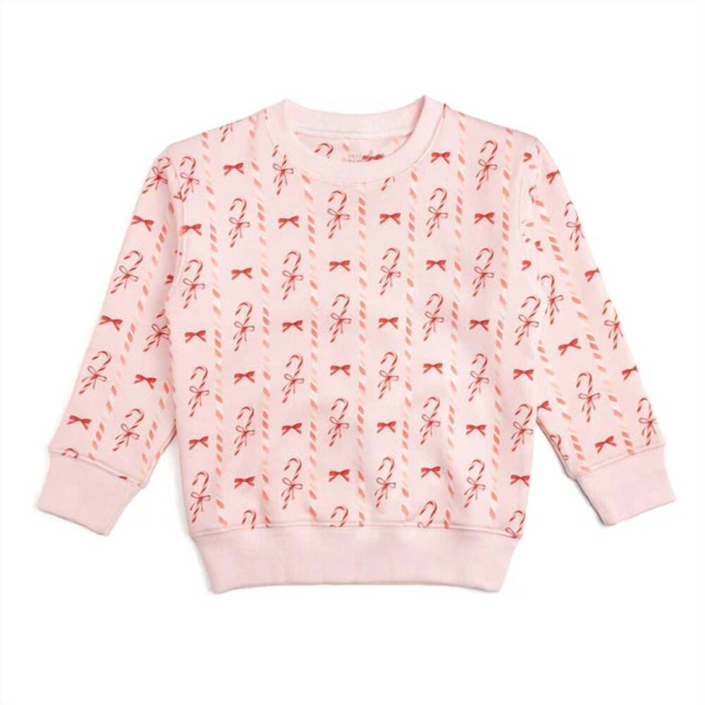 NEW SWEET WINK kid's candy cane lane christmas sweatshirt in red, white, pink